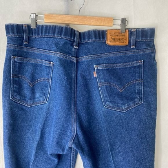 Levi’s vintage men’s brown tab elastic waist USA 80s waist 40” length 29.5” - Picture 5 of 14